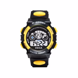 Kids Digital Watch Luminous Alarm Watch for Boys Girls - style1yellow