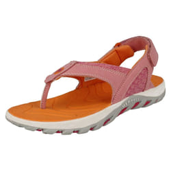 ) Girls Merrell Summer Toe Post Sandals Water Pro Plunge - M Fit - UK 11 Child, Peony (Pink