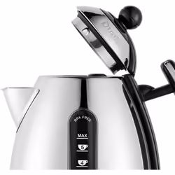 Dualit Lite Kettle - 1.5L Jug Kettle - Polished with Black Trim, High Gloss Finish - Fast Boiling Ke