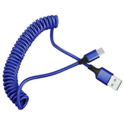5a Usb C Cable Fast Charge Spring For Iphone - For type-c, Blue