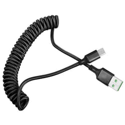 5a Usb C Cable Fast Charge Spring For Iphone - For type-c, Black