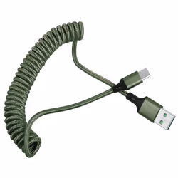 5a Usb C Cable Fast Charge Spring For Iphone - For type-c, Army Green