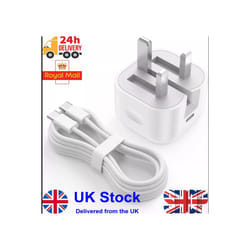 iPhone 15 Fast Charger Plug and Cable (Braided) 20W USB C Fast Charger