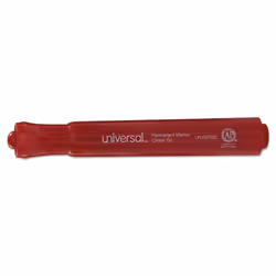 Universal Permanent Markers  Chisel Tip  Red  Dozen (UNV07052)