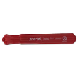 Universal Permanent Markers  Chisel Tip  Red  Dozen (UNV07052)