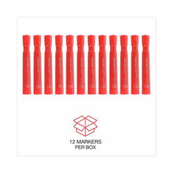 Universal Permanent Markers  Chisel Tip  Red  Dozen (UNV07052)