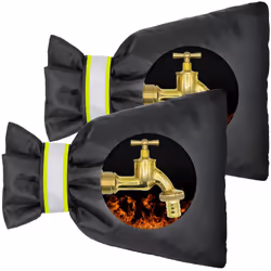 DELUX Outdoor Faucet covers 2 Pack for Winter 89 H x 59 W, Outside garden Faucet Socks for Freeze Protection, Reusable Waterp ...