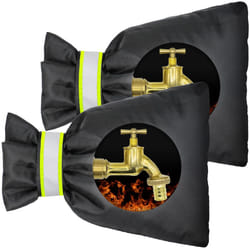 DELUX Outdoor Faucet covers 2 Pack for Winter 89 H x 59 W, Outside garden Faucet Socks for Freeze Protection, Reusable Waterproof Insulated Spigot co