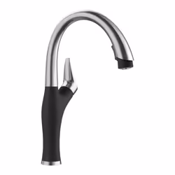 BLANCO 526401 Artona Fauet Kitchen Faucet 1.5 GPM Coal Black/Stainless