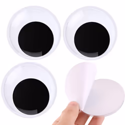 4 inches Giant Wiggle Googly Eyes with Self Adhesive Black Plastic Large Eyes for Crafts Making and Party Decorations (Black ...