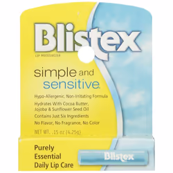 Blistex Simple and Sensitive Hypo-allergenic, Non-irritating Lip Moisturizer, (5-pack)