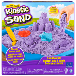 Kinetic Sand , Sandbox Playset with 1lb of Blue and 3 Molds, for Ages 3 and up, Multicolour, 3 yr(s), 12 yr(s), Boy/Girl, Pla ...