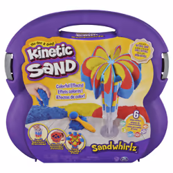 Kinetic Sand , Sandwhirlz Playset with 3 Colors of (2lbs) and Over 10 Tools, for Kids Aged 3 and up, Children's kinetic sand, ...
