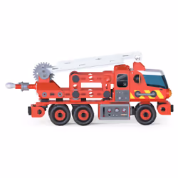 Meccano Junior, Rescue Fire Truck with Lights and Sounds STEAM Building Kit, for Kids Aged 5 and up