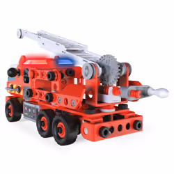 Meccano Junior, Rescue Fire Truck with Lights and Sounds STEAM Building Kit, for Kids Aged 5 and up - Additional view 4