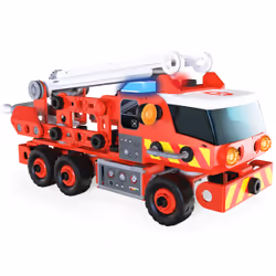 Meccano Junior, Rescue Fire Truck with Lights and Sounds STEAM Building Kit, for Kids Aged 5 and up - Additional view 5