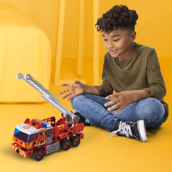 Meccano Junior, Rescue Fire Truck with Lights and Sounds STEAM Building Kit, for Kids Aged 5 and up - Additional view 8