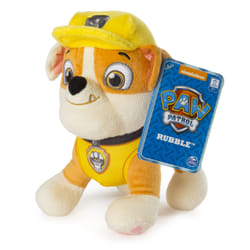 PAW Patrol – 8” Rubble Plush Toy, Standing Plush with Stitched Detailing, for Ages 3 and up