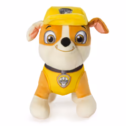 PAW Patrol – 8” Rubble Plush Toy, Standing Plush with Stitched Detailing, for Ages 3 and up