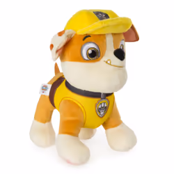 PAW Patrol – 8” Rubble Plush Toy, Standing Plush with Stitched Detailing, for Ages 3 and up