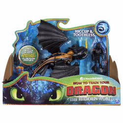 DreamWorks Dragons , Toothless and Hiccup, Dragon with Armored Viking Figure, for Kids Aged 4 and Up, 4 yr(s), Dragon Riders, ...