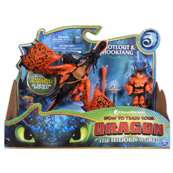 DreamWorks Dragons , Hookfang and Snotlout, Dragon with Armored Viking Figure, for Kids Aged 4 and Up, 4 yr(s), Dragon Riders ...