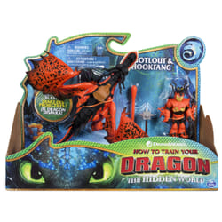 DreamWorks Dragons , Hookfang and Snotlout, Dragon with Armored Viking Figure, for Kids Aged 4 and Up