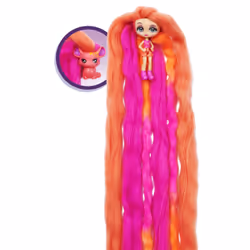 Candylocks , 3-Pack, Posie Peach 3-inch Scented Collectible Surprise Doll and 2 Pets with Accessories