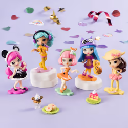 Party Popteenies – Party Pack – 6 Surprise Popper Bundle with Confetti, Collectible Mini Dolls and Accessories, for Ages 4 and up (Styles Vary)