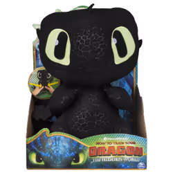 DreamWorks Dragons , Squeeze & Growl Toothless, 10-Inch Plush Dragon with Sounds, for Kids Aged 4 and Up, Toy dragon, 4 yr(s) ...