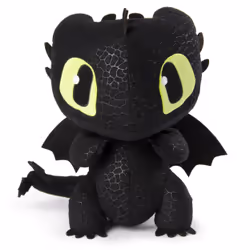 DreamWorks Dragons , Squeeze & Growl Toothless, 10-Inch Plush Dragon with Sounds, for Kids Aged 4 and Up