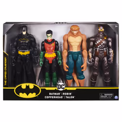 DC Comics Batman 12-inch Action Figure 4-Pack with Batman, Robin, Copperhead and Talon, 3 yr(s), Multicolour
