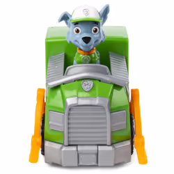 PAW Patrol , Rocky’s Recycle Truck Vehicle with Collectible Figure, for Kids Aged 3 and Up