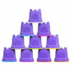 Kinetic Sand , Castle Containers 10-Color Pack Colored Sand for Party Favors, Goodie Bags, Sensory Toys for Kids Aged 3 and up