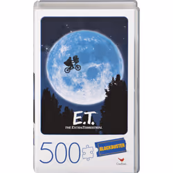 E.T. The Extra-Terrestrial Movie 500-Piece Puzzle in Plastic Retro Blockbuster VHS Video Cas