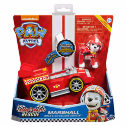 PAW Patrol , Ready, Race, Rescue Marshall’s Race & Go Deluxe Vehicle with Sounds, for Kids Aged 3 and Up