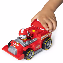 PAW Patrol , Ready, Race, Rescue Marshall’s Race & Go Deluxe Vehicle with Sounds, for Kids Aged 3 and Up