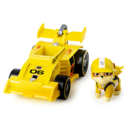 PAW Patrol , Ready, Race, Rescue Rubble’s Race & Go Deluxe Vehicle with Sounds, for Kids Aged 3 and Up