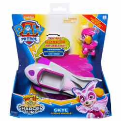 PAW Patrol , Mighty Pups Charged Up Skye’s Deluxe Vehicle with Lights and Sounds