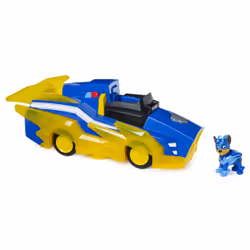 PAW Patrol , Mighty Pups Charged Up Chase Transforming Deluxe Vehicle with Lights and Sounds, 3 yr(s), AA, Plastic, Blue, Yel ...