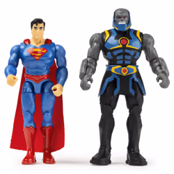 DC Comics , 4-Inch SUPERMAN vs. DARKSEID Action Figure 2-Pack with 6 Mystery Accessories, Adventure 2, 3 yr(s), Multicolour