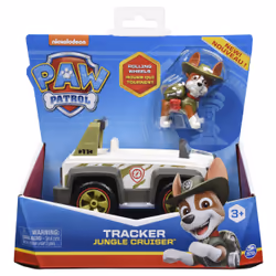 PAW Patrol , Tracker’s Jungle Cruiser Vehicle with Collectible Figure, for Kids Aged 3 and up