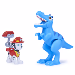 PAW Patrol , Dino Rescue Marshall and Dinosaur Action Figure Set, for Kids Aged 3 and up, 3 yr(s), Paw Patrol, Multicolour