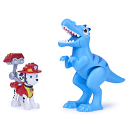PAW Patrol , Dino Rescue Marshall and Dinosaur Action Figure Set, for Kids Aged 3 and up