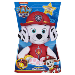 PAW Patrol , Snuggle Up Marshall Plush with Flashlight and Sounds, for Kids Aged 3 and up