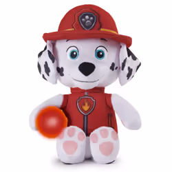 PAW Patrol , Snuggle Up Marshall Plush with Flashlight and Sounds, for Kids Aged 3 and up