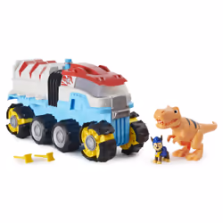 PAW Patrol , Dino Rescue Dino Patroller Motorized Team Vehicle with Exclusive Chase and T. Rex Figures, Truck, 3 yr(s), AA, M ...