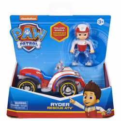 PAW Patrol , Ryder’s Rescue ATV Vehicle with Collectible Figure, for Kids Aged 3 and up
