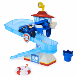 PAW Patrol , Adventure Bay Bath Playset with Light-up Chase Vehicle, Bath Toy for Kids Aged 3 and up