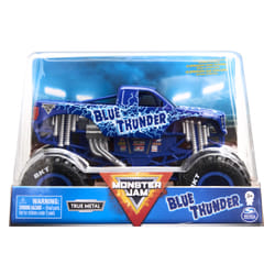 Monster Jam , Official Blue Thunder Monster Truck, Collector Die-Cast Vehicle, 1:24 Scale